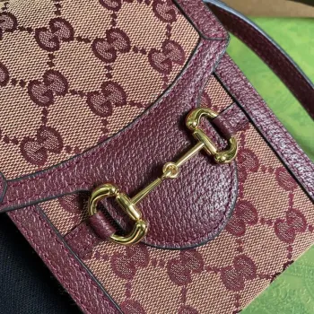 Gucci 625615 Gucci Horsebit 1955 Mini Bag Wine Red
