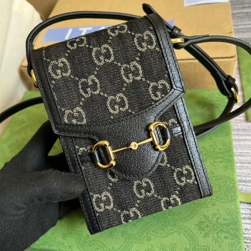 Gucci 625615 Gucci Horsebit 1955 Mini Bag Black
