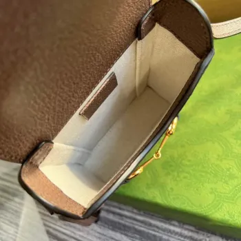 Gucci 625615 Gucci Horsebit 1955 Mini Bag Grey Brown