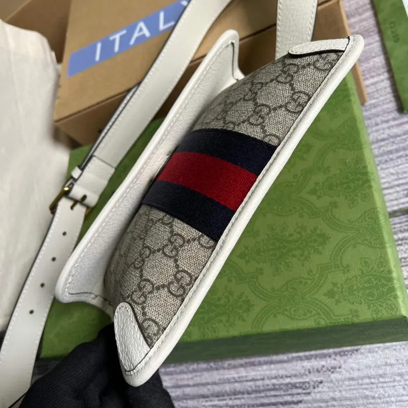 Gucci  674081 Ophidia belt bag White