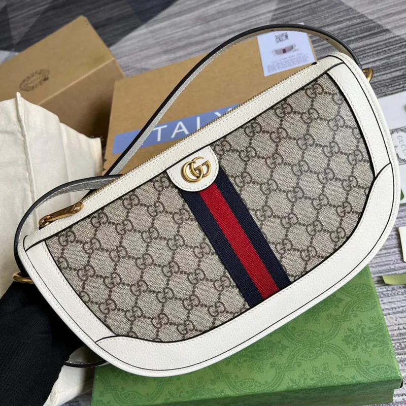 Gucci 674096 Ophidia large shoulder bag White