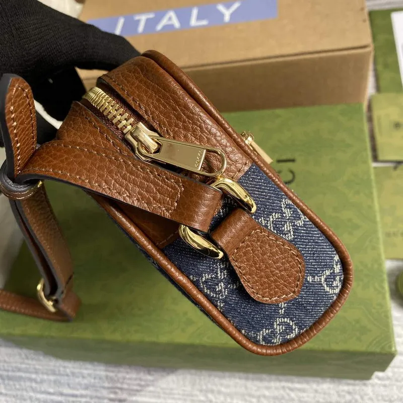 Gucci 517350 Ophidia GG Mini Bag Navy blue