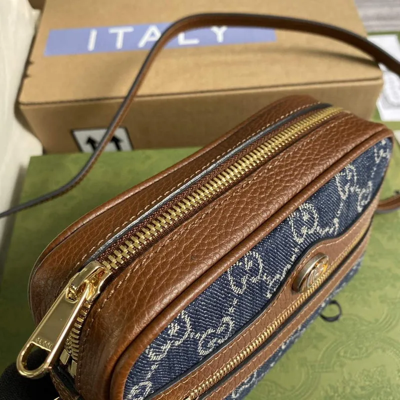 Gucci 517350 Ophidia GG Mini Bag Navy blue