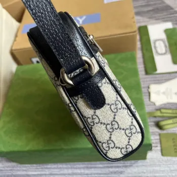 Gucci 598127 Ophidia GG Small Shoulder Bag Beige Blue