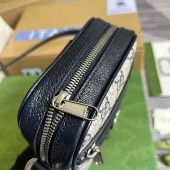 Gucci 598127 Ophidia GG Small Shoulder Bag Beige Blue