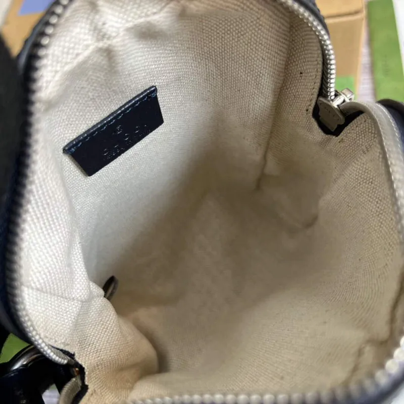 Gucci 598127 Ophidia GG Small Shoulder Bag Beige Blue