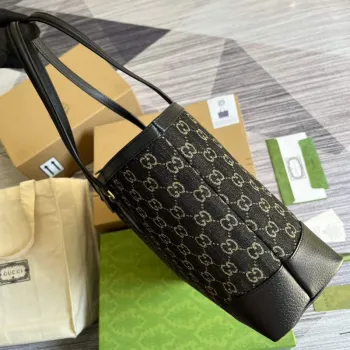 Gucci 631685 Ophidia Medium Tote With Web Black