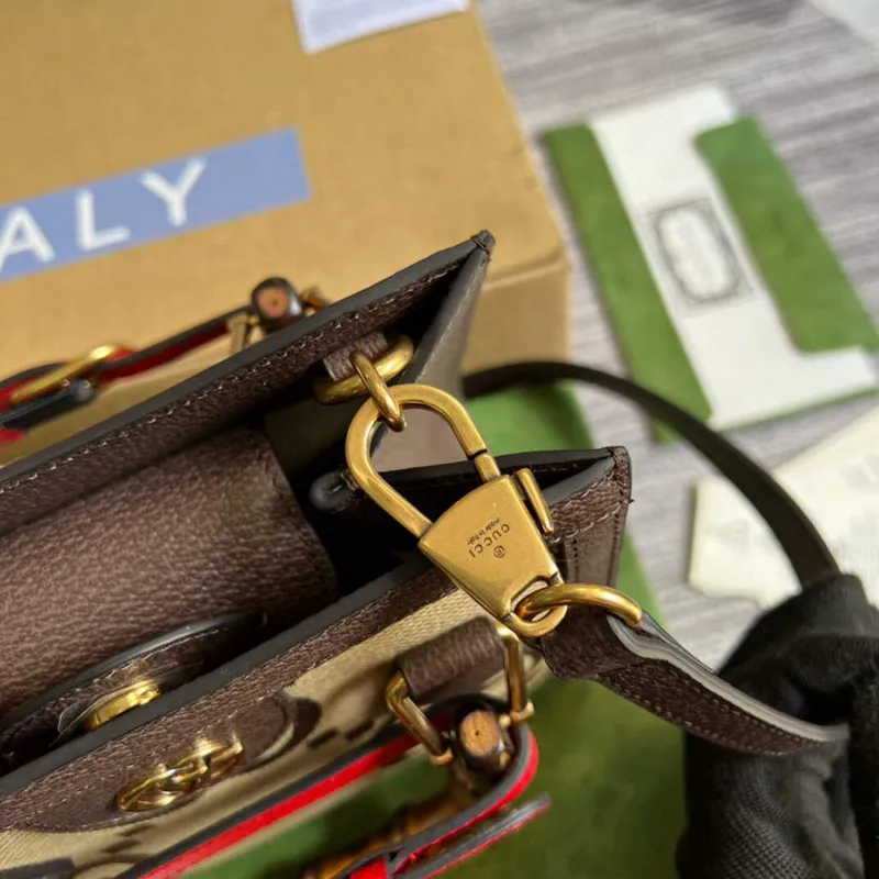 Gucci 655661 Gucci Diana jumbo GG Mini Tote Bag Brown