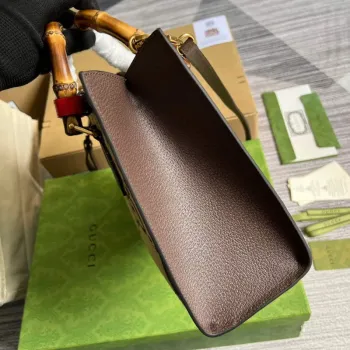 Gucci 660195 Gucci Diana jumbo GG Small Tote Bag Brown