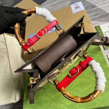 Gucci 660195 Gucci Diana jumbo GG Small Tote Bag Brown