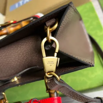 Gucci 660195 Gucci Diana jumbo GG Small Tote Bag Brown