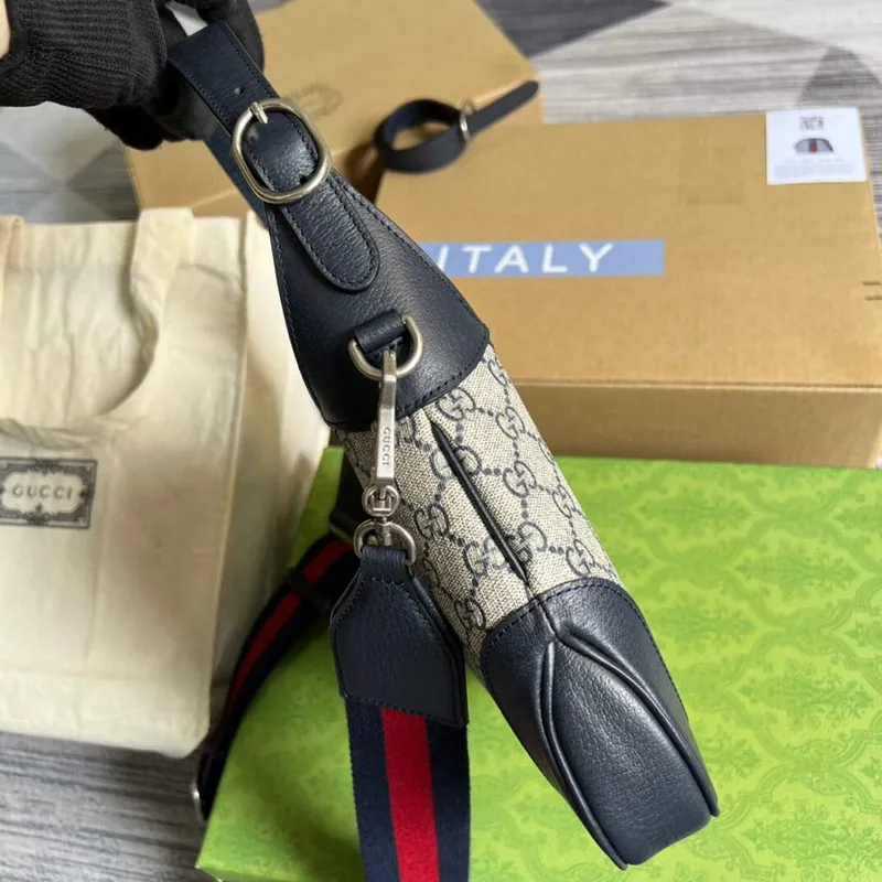 Gucci 678843 Jackie 1961 Small GG Shoulder Bag Beige Blue