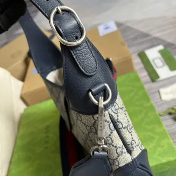 Gucci 678843 Jackie 1961 Small GG Shoulder Bag Beige Blue