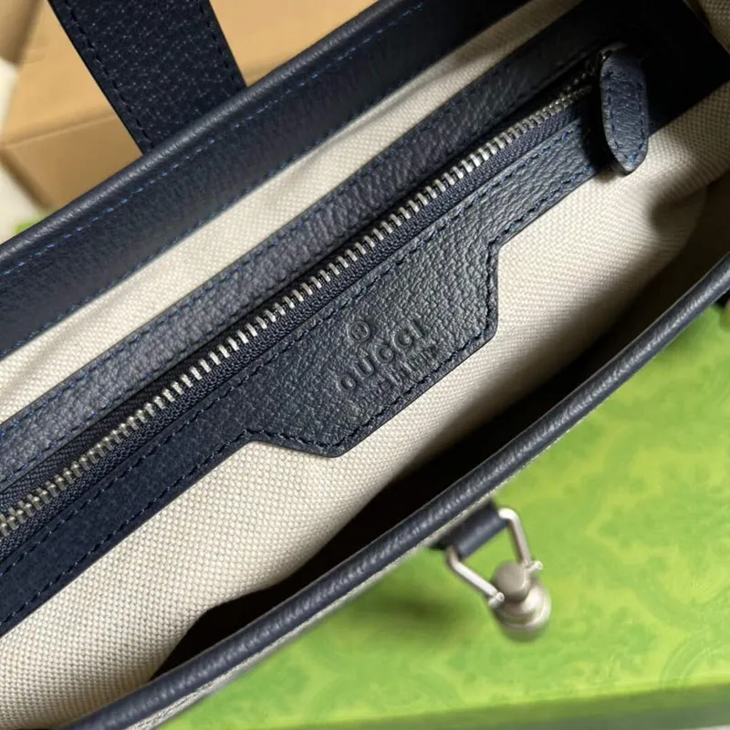 Gucci 678843 Jackie 1961 Small GG Shoulder Bag Beige Blue