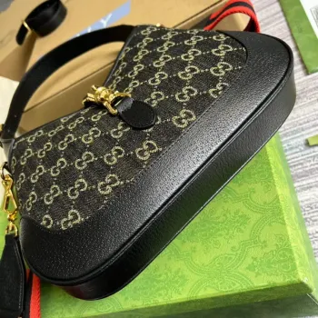 Gucci 678843 Jackie 1961 Small GG Shoulder Bag Black