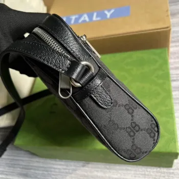 Gucci 680129 Gucci x Balenciaga The Hacker Project Shoulder Zip Bag Black