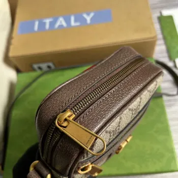 Gucci 680129 Gucci x Balenciaga The Hacker Project Shoulder Zip Bag Brown