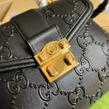 Gucci 675791 Small GG Top Handle Bag Black
