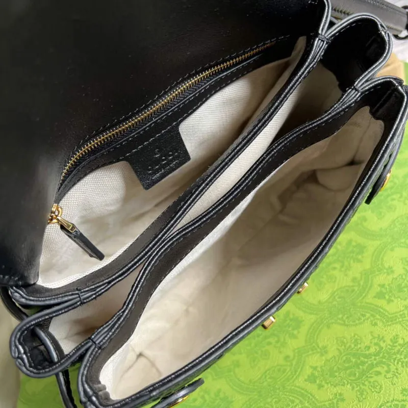 Gucci 675791 Small GG Top Handle Bag Black