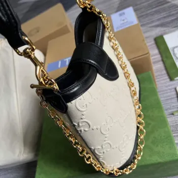 Gucci 675788 Small GG Shoulder Bag White