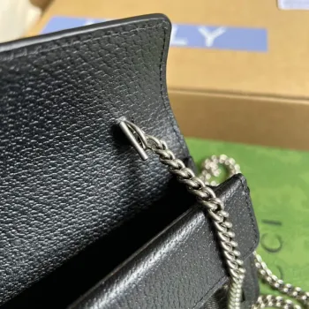 Gucci 476432 Dionysus GG Super Mini Bag Black