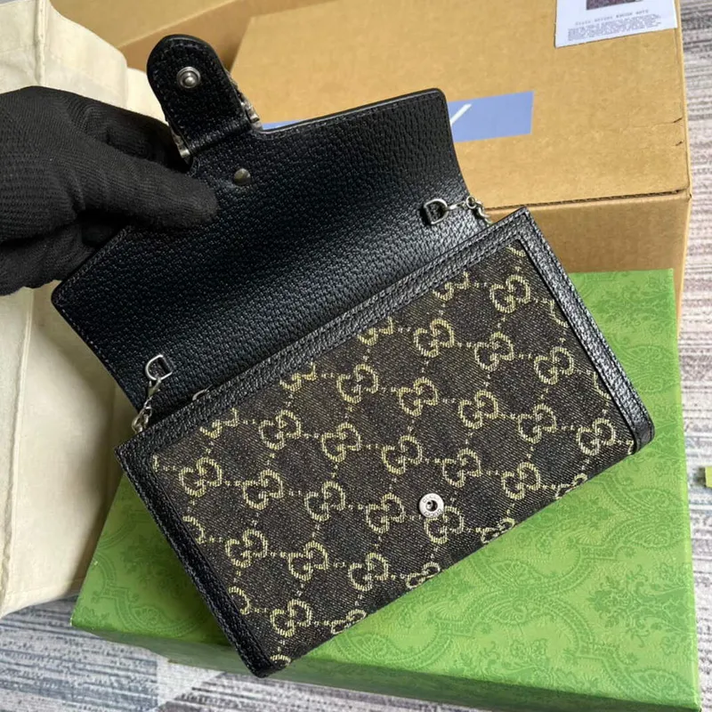 Gucci 401231 Dionysus GG Mini Chain Bag Black