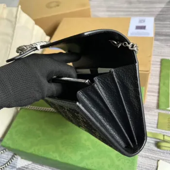 Gucci 401231 Dionysus GG Mini Chain Bag Black