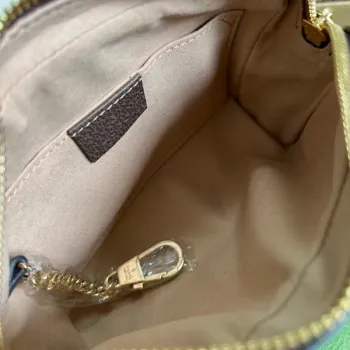 Gucci 517350 Ophidia GG Supreme Mini Bag Beige Ebony