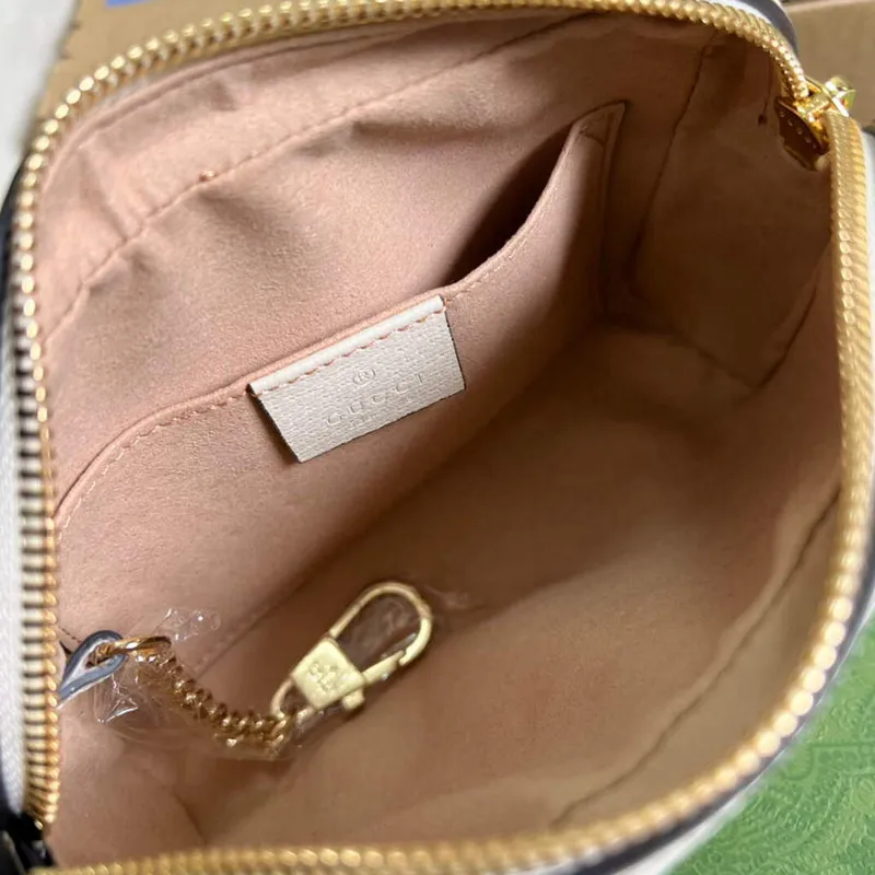 Gucci 517350 Ophidia GG Mini Bag With Web White
