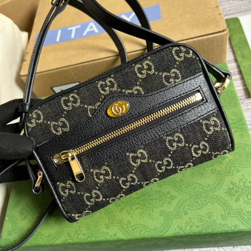 Gucci 517350 Ophidia GG Mini Bag Black