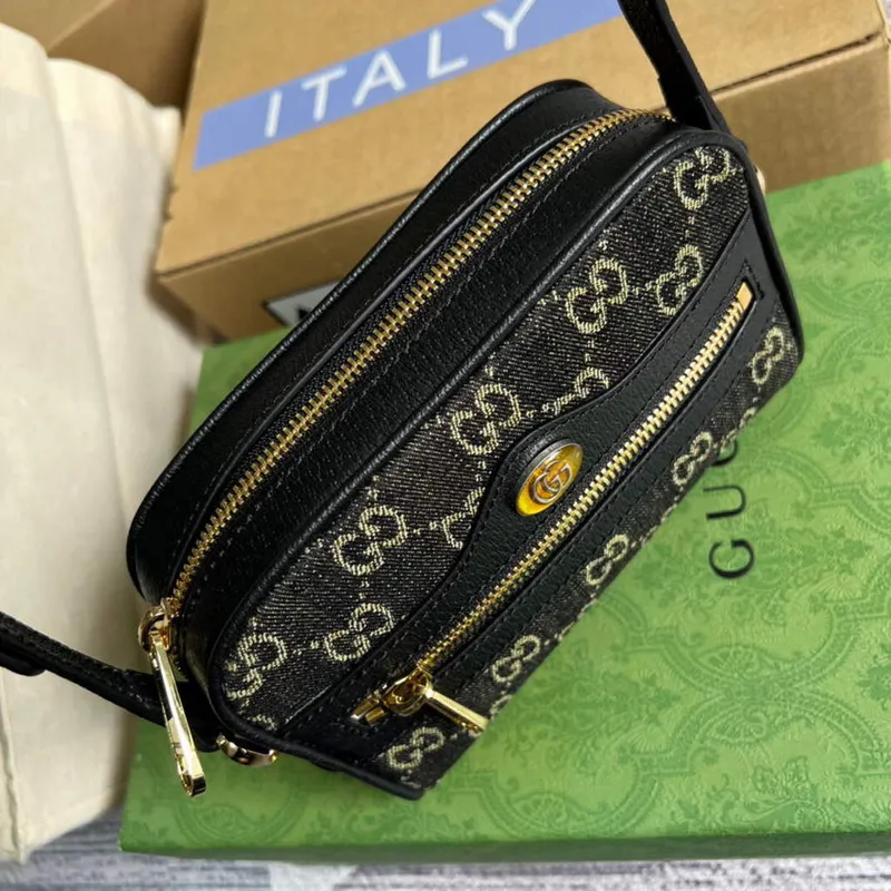 Gucci 517350 Ophidia GG Mini Bag Black