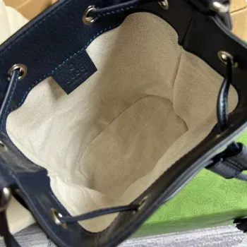 Gucci 550620 Ophidia Mini GG Bucket Bag Beige Blue