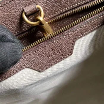 Gucci 659983 GG Small Tote Bag Brown Red