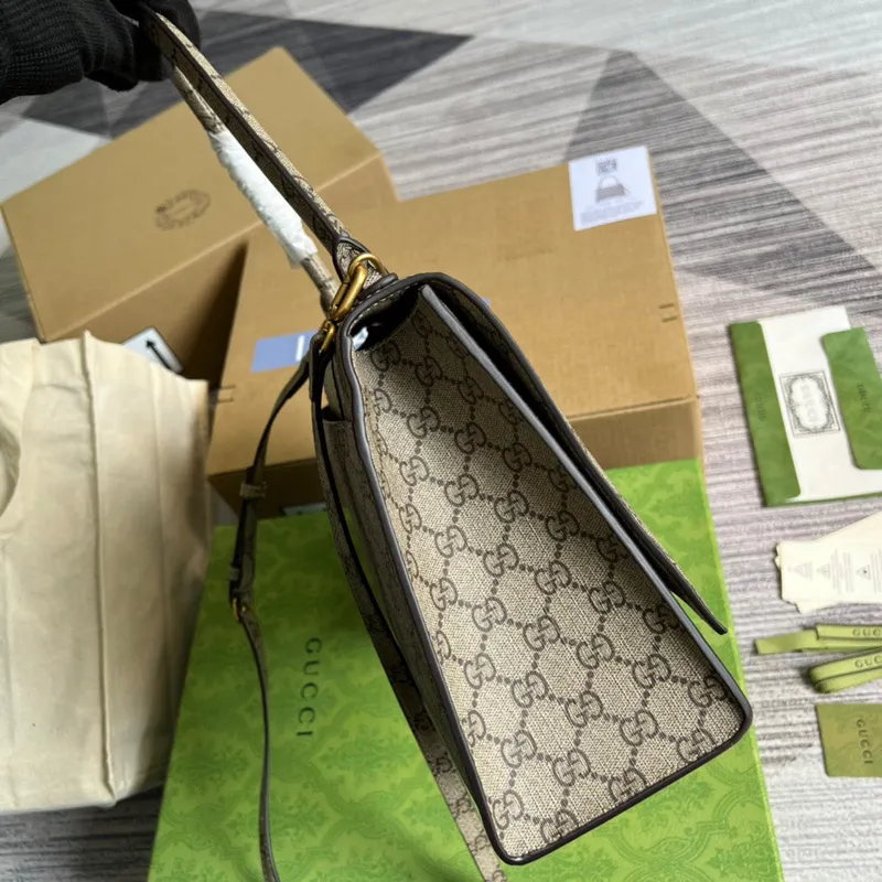 Gucci 681696 The Hacker Project Medium Hourglass bag Beige and ebony