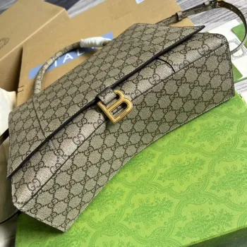 Gucci 681696 The Hacker Project Medium Hourglass bag Beige and ebony