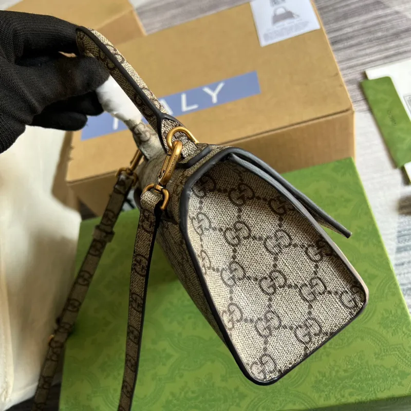 Gucci 681695 The Hacker Project Mini Hourglass bag Beige and ebony