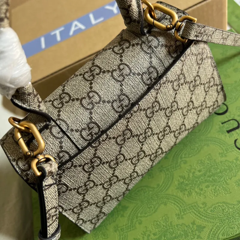 Gucci 681695 The Hacker Project Mini Hourglass bag Beige and ebony