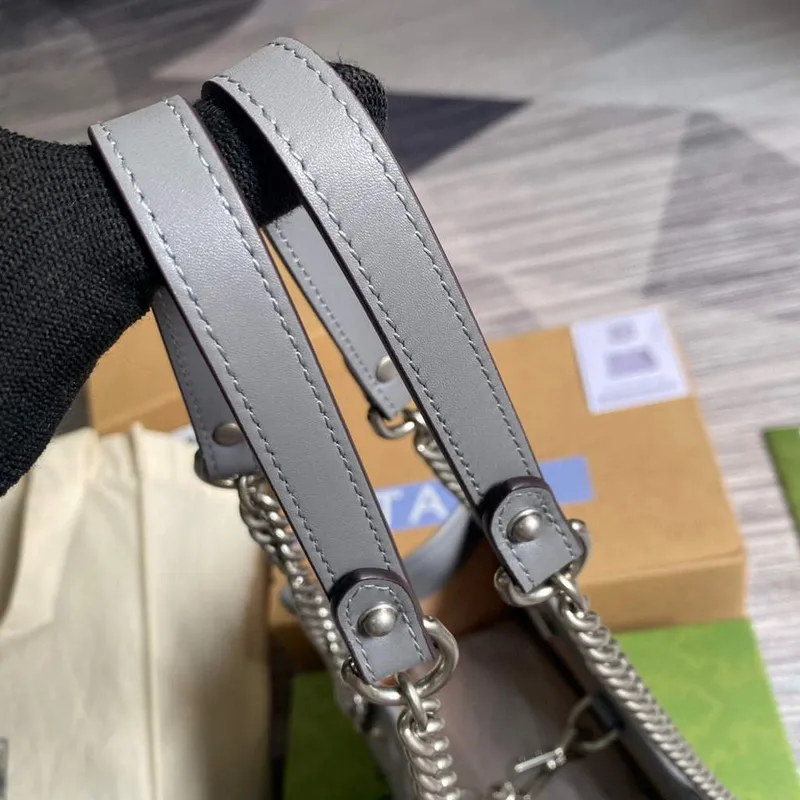 Gucci 681483 GG Marmont small tote bag Grey