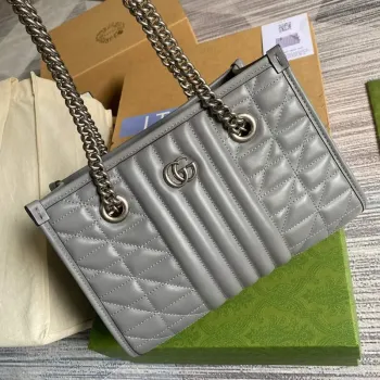 Gucci 681483 GG Marmont small tote bag Grey