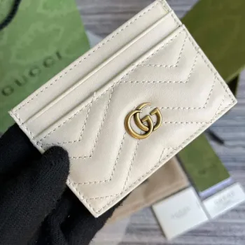 Gucci GG Marmont Card Case  443127 White