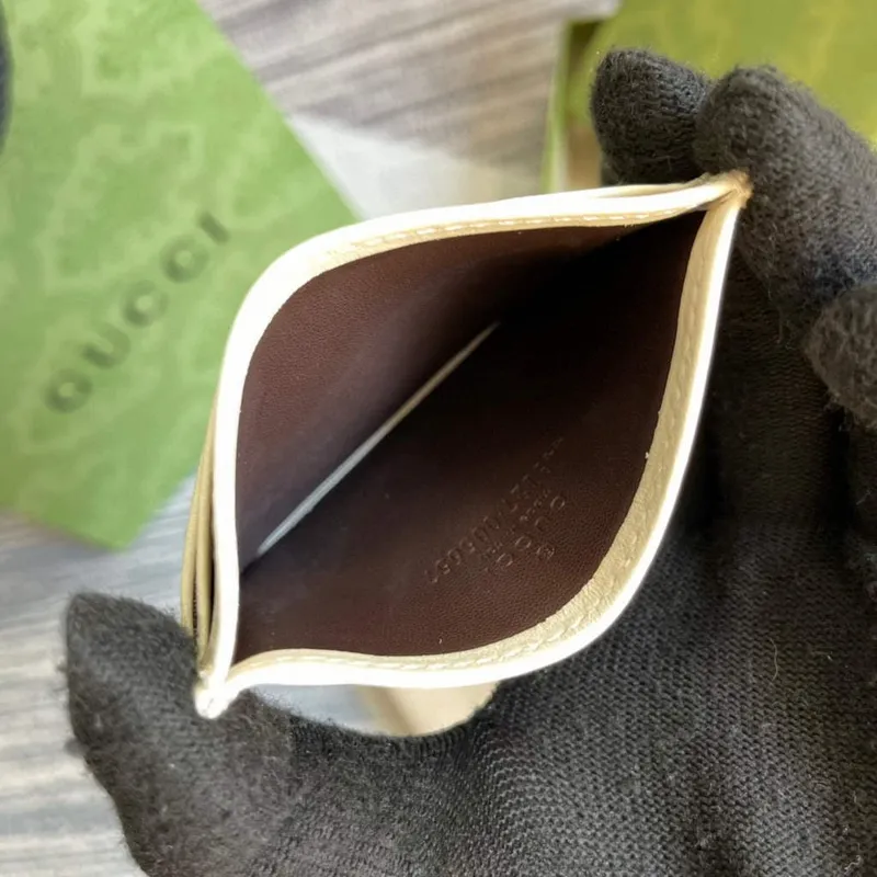 Gucci GG Marmont Card Case  443127 White