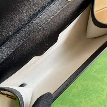 Gucci 675795 GG Large Top Handle Bag With Bamboo Black