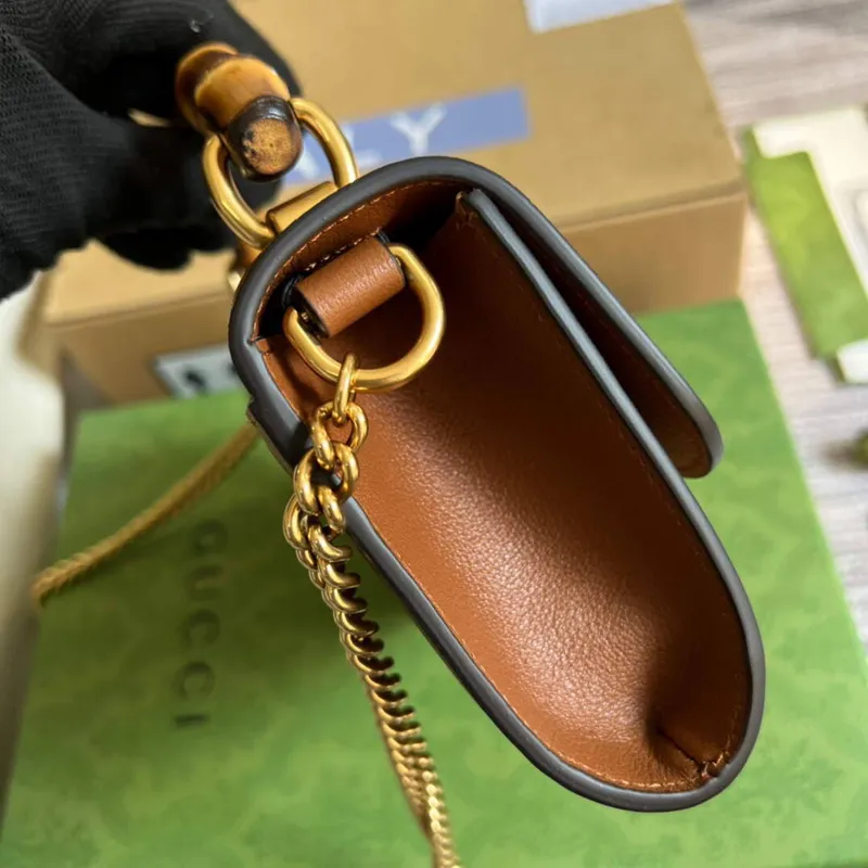 Gucci 675794 GG Small Top Handle Bag With Bamboo