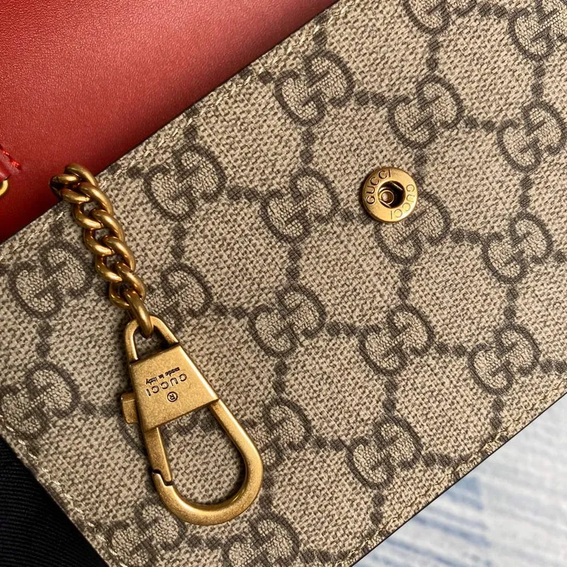 Gucci 481291 GG Supreme mini bag with cherries Red