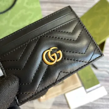 Gucci 443127 GG Marmont Card Case Black