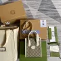 Gucci 671623 Mini Tote Bag With Lnterlocking G White