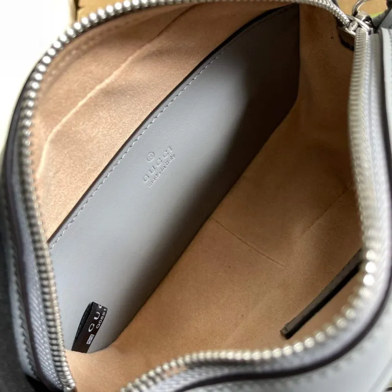 Gucci 634936 GG Marmont Mini Shoulder Bag Gray