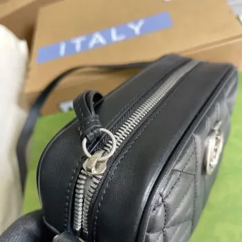 Gucci 634936 GG Marmont Mini Shoulder Bag Black