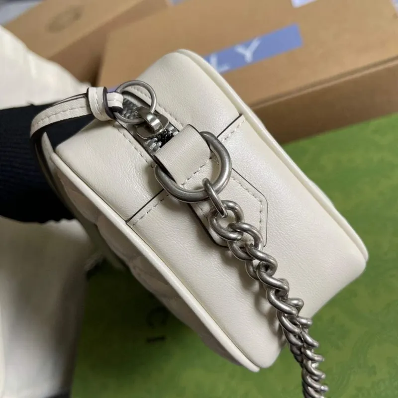 Gucci 634936 GG Marmont Mini Shoulder Bag Beige