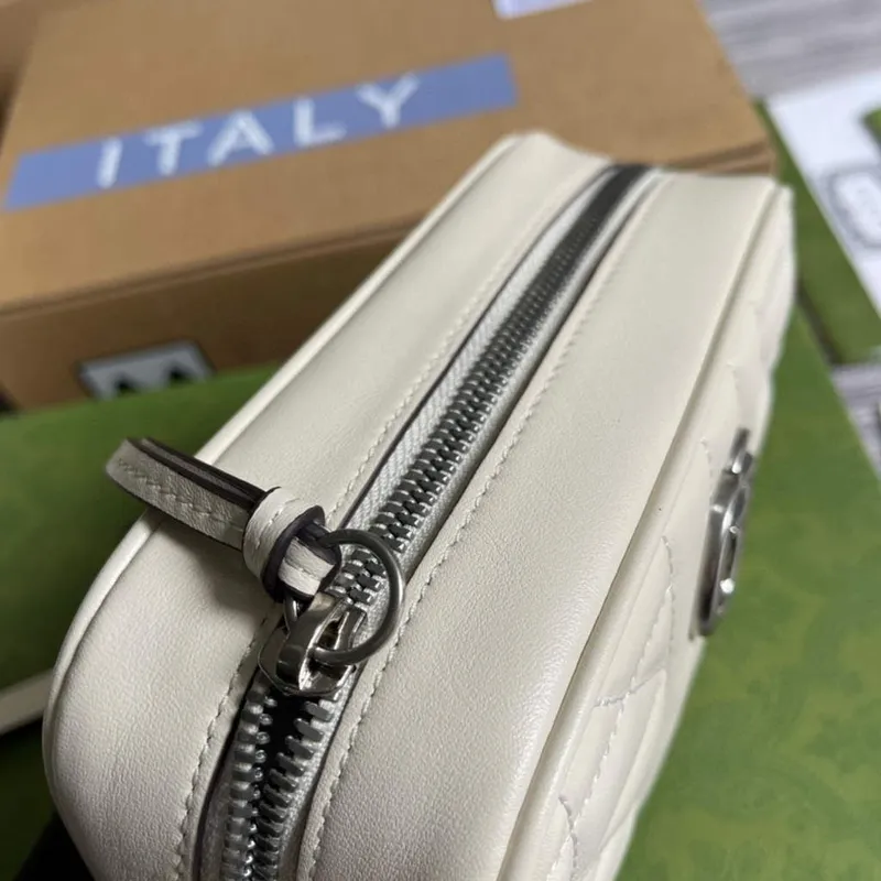 Gucci 634936 GG Marmont Mini Shoulder Bag Beige